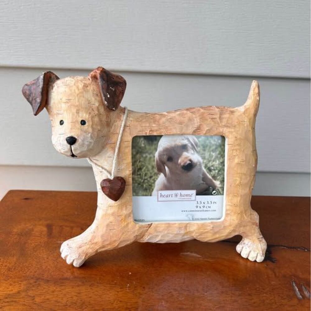 Vintage Heart & Home Birch Dog Picture Frame